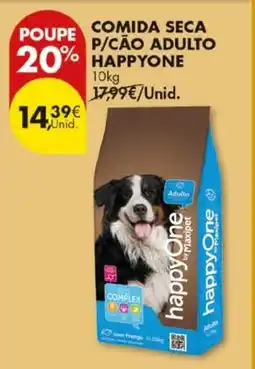 Pingo Doce Comida seca p/cão adulto 20% happyone promoção