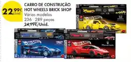 Pingo Doce Carro de construção hot wheels brick shop promoção