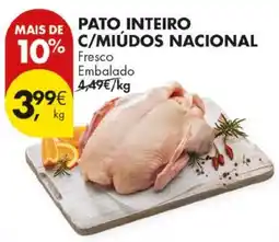 Pingo Doce Pato inteiro c/miúdos nacional promoção