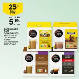 Continente Cápsulas de café dolce gusto promoção