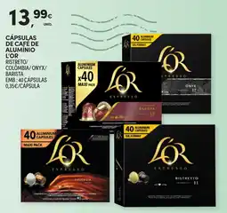 Continente Cápsulas de cafe de alumínio l'or promoção