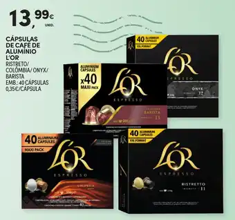 Continente Cápsulas de cafe de alumínio l'or promoção