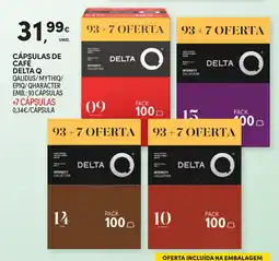 Continente Cápsulas de café delta q promoção