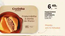 Continente Francesinha cozinha continente promoção