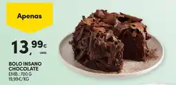 Continente Bolo insano chocolate promoção