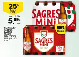 Continente Cerveja c/ alcoól sagres promoção