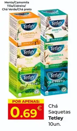 Miranda Supermercados Chá Saquetas Tetley promoção