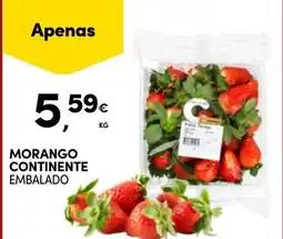 Continente Morango continente embalado promoção
