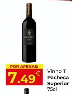 Miranda Supermercados Vinho T Pacheca Superior promoção