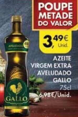 Azeite Virgem Extra Aveludado Gallo 75cl