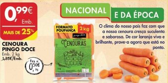 Pingo Doce Cenoura Pingo Doce 2kg promoção