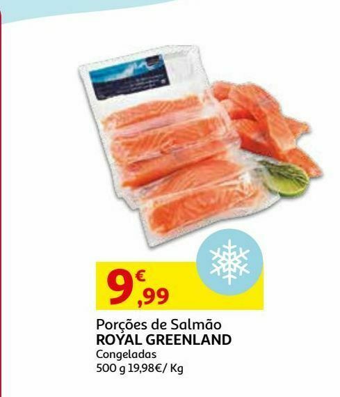 Auchan Porções royal greenland:salmão 500g promoção
