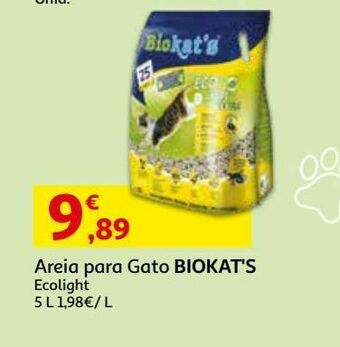 Areia p/ gato biokat's:ecolight 5l