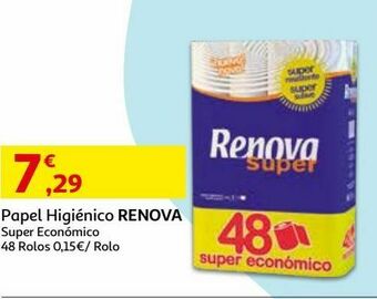 Papel higiénico renova:super 48 r