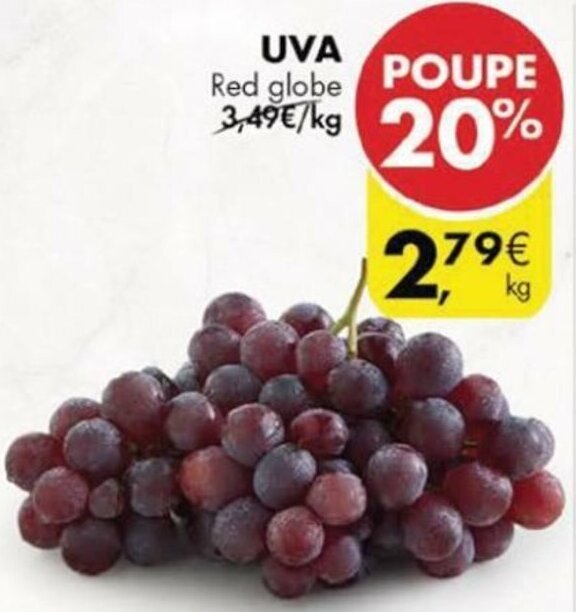 Pingo Doce Uva Red Globe promoção
