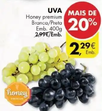 Pingo Doce Uva Honey Premium Preta/Branca 400g promoção