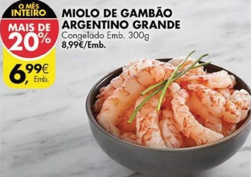 Pingo Doce Miolo de Gambão Argentino Grande 300g promoção