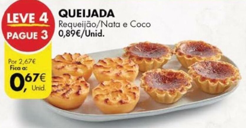 Pingo Doce Queijada Requeijão/Nata e Coco promoção