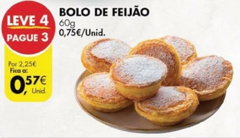 Pingo Doce Bolo de Feijão 60g promoção