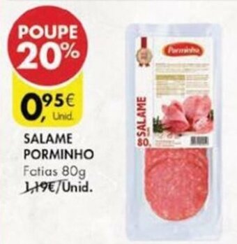 Pingo Doce Salame Porminho 80g promoção