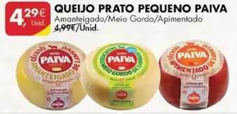 Queijo Prato Pequeno Paiva Amanteigado/Meio Gordo/Apimentado