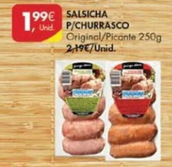 Pingo Doce Salsicha P/Churrasco Original/Picante 250g promoção