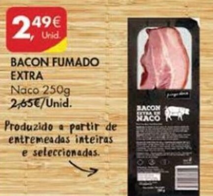 Pingo Doce Bacon Fumado Extra 250g promoção