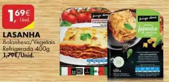 Lasanha Bolonhesa/Vegetais Refrigerada 400g