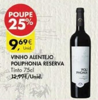 Pingo Doce Vinho Alentejo Poliphonia Reserva 75cl promoção
