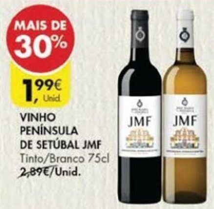 Pingo Doce Vinho Península de Setúbal JMF 75cl promoção