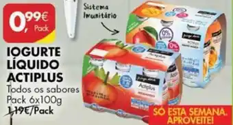 Iogurte Líquido Actiplus 6x100g