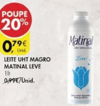 Pingo Doce Leite UHT Magro Matinal Leve 1lt promoção
