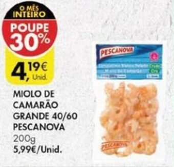 Miolo de Camarão Grande 40/60 Pescanova 200g