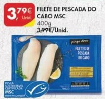 Pingo Doce Filete de Pescada do Cabo MSC 400g promoção