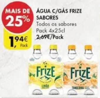 Água c/Gás Frize Sabores 4x25cl