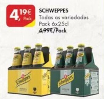 Pingo Doce Schweppes 6x25cl promoção