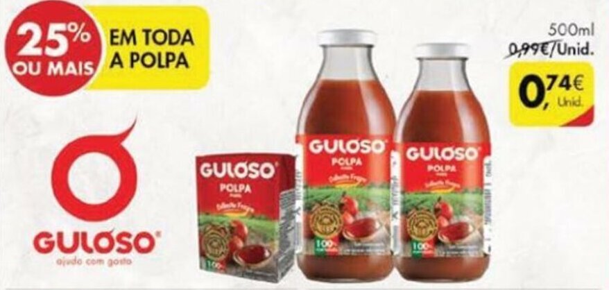 Pingo Doce Guloso Polpa 500ml promoção