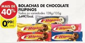 Pingo Doce Bolachas de Chocolate Filipinos 128g/135g promoção