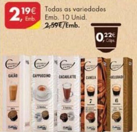 Pingo Doce Cápsulas p/Máquina Pingo Doce 10 unid promoção