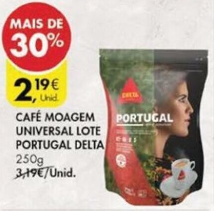 Pingo Doce Café Moagem Universal Lote Portugal Delta 250g promoção