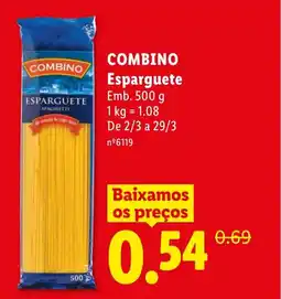 Lidl COMBINO Esparguete promoção