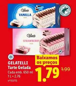 Lidl GELATELLI Tarte Gelada Cada promoção