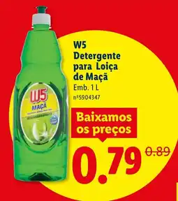 Lidl W5 Detergente para Loiça de Maçã promoção