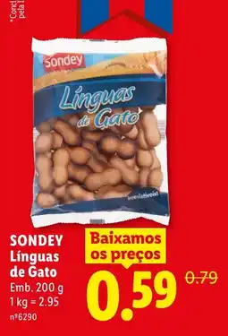 Lidl SONDEY Línguas de Gato promoção