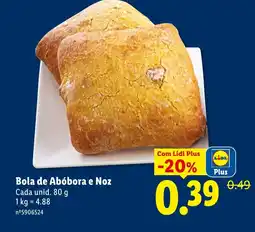 Lidl Bola de Abóbora e Noz promoção