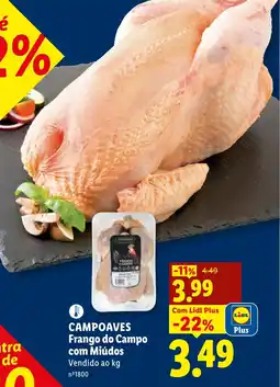 Lidl CAMPOAVES Frango do Campo com Miúdos promoção