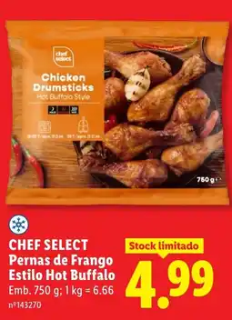 Lidl CHEF SELECT Pernas de Frango Estilo Hot Buffalo promoção