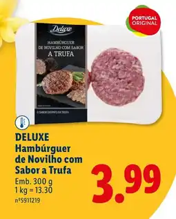 Lidl DELUXE Hambúrguer de Novilho com Sabor a Trufa promoção