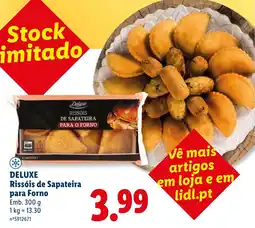 Lidl DELUXE Rissóis de Sapateira para Forno promoção