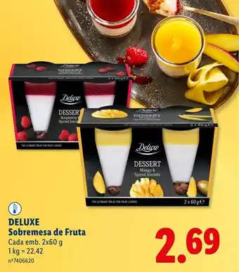 Lidl DELUXE Sobremesa de Fruta promoção